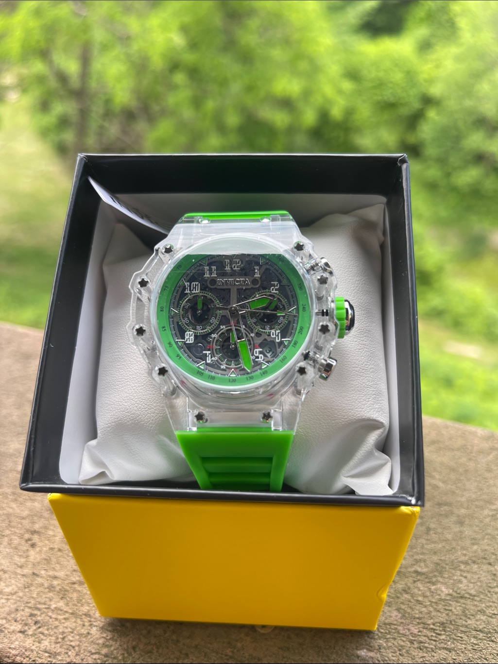 Montres Prestige Invicta Mens Submariner Green Diver Bezel Watch Xl 42mm 69687